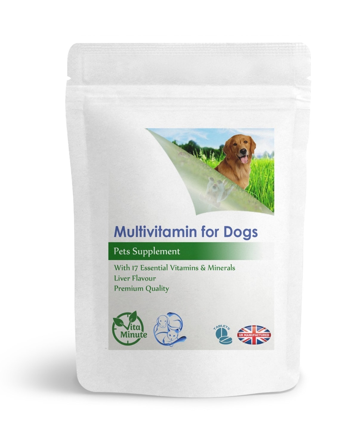 Multivitamin for Dogs, All Daily Essential Vitamins & Minerals Tablets, UK