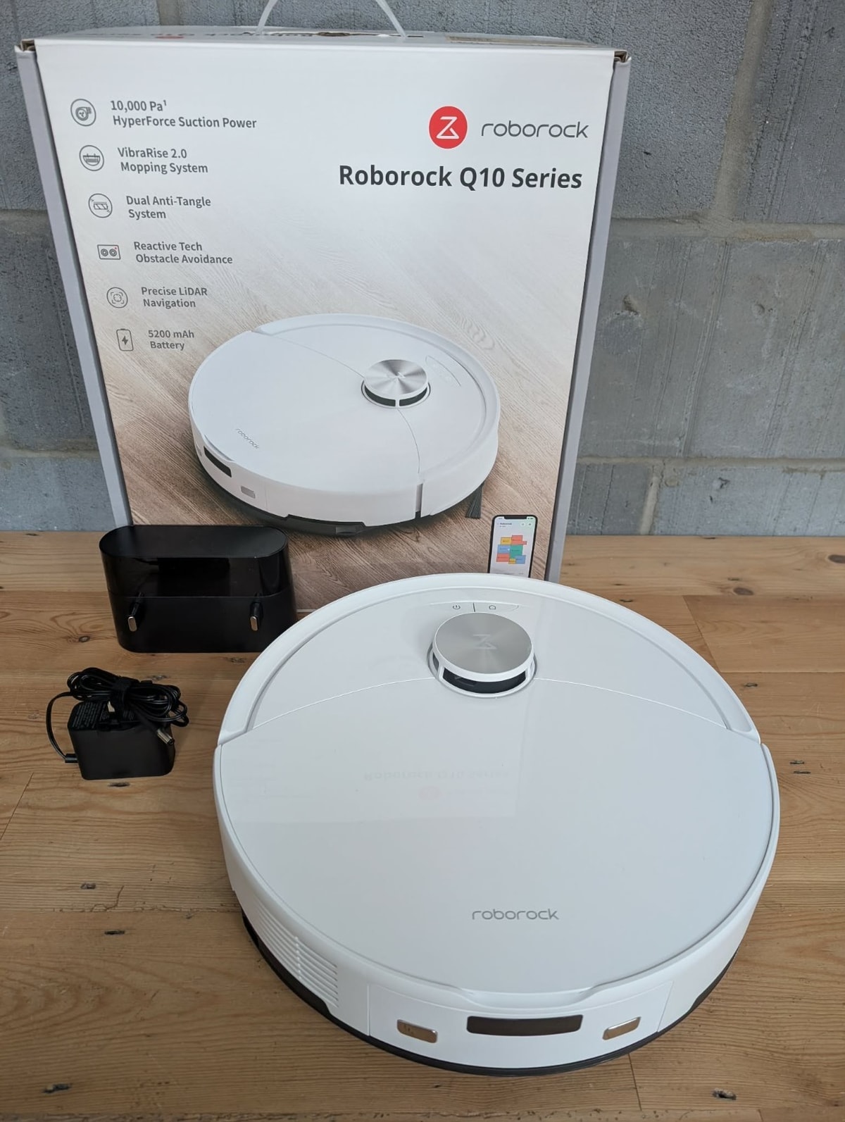 Roborock Q10 S5 Robot Vacuum Cleaner with Mop, 10,000 Pa HyperForce Suction