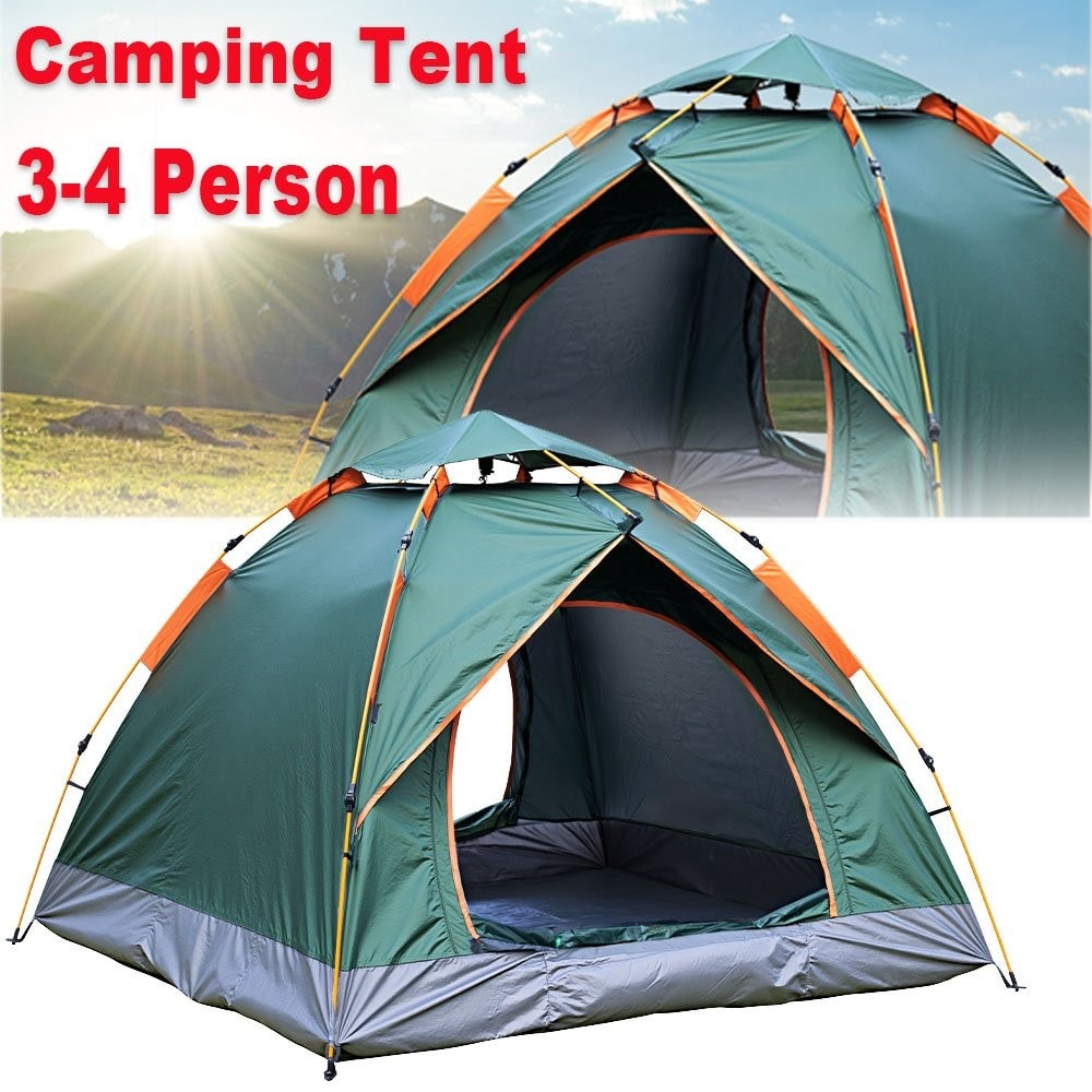 3-4 Man Automatic Instant Pop Up Camping Tent Waterproof Outdoor Family Shelter