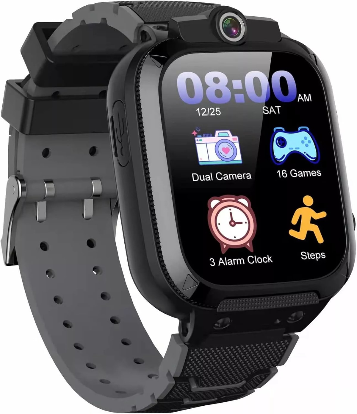 Kids Smart Camera Watch SIM GSM SOS Call Phone Game Boys Girl Step Count Tracker