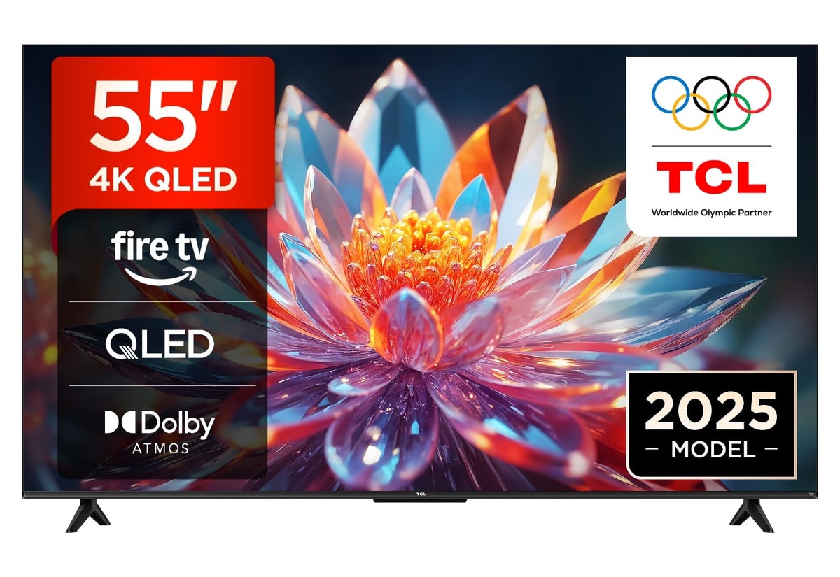 55T6C UK 55 Inch QLED 4K HDR TV Fire TV (Smart TV with Dolby Vision & Atmos