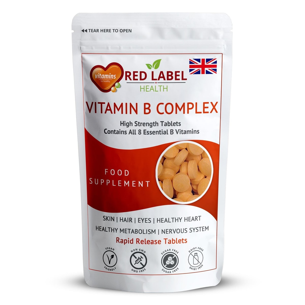 Vitamin B Complex 360 Tablets High Strength B1 B2 B3 B5 B6 B7 B9 B12 - UK