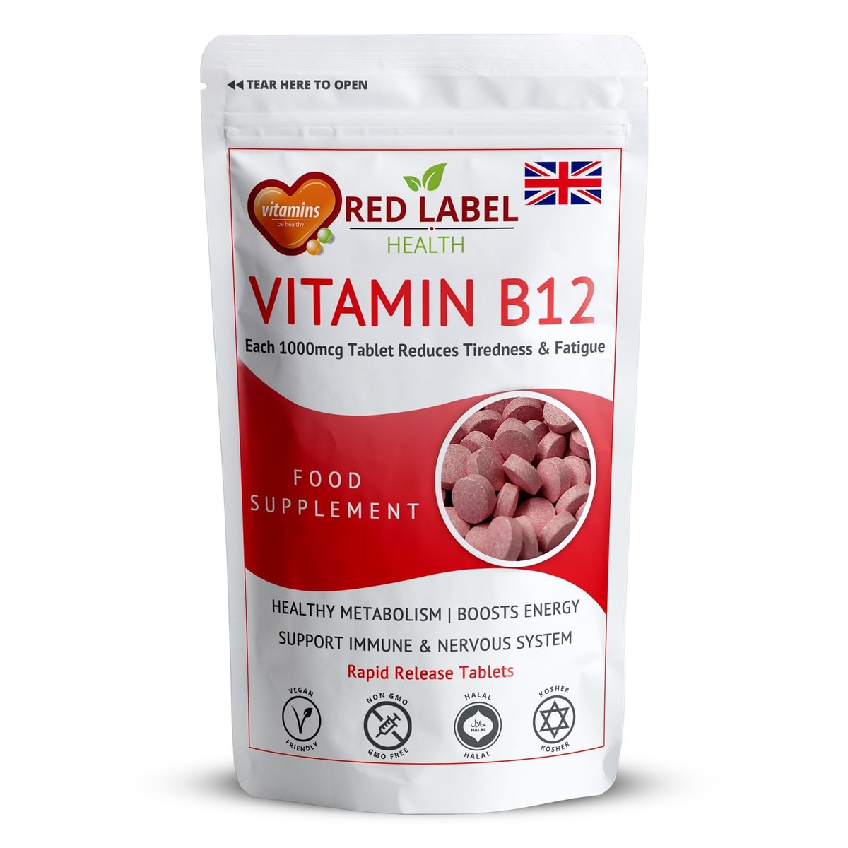 Vitamin B12 Methylcobalamin 1000mcg 360 Tablets High Strength Reduce Tiredness