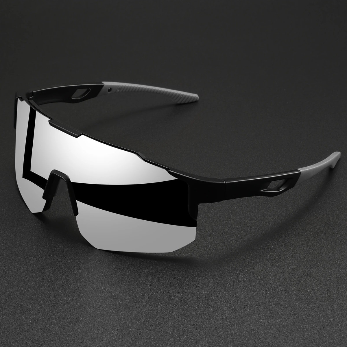 Oversized Colorful Sports Sunglasses - Wraparound Design, UV400 Unisex Comfort F