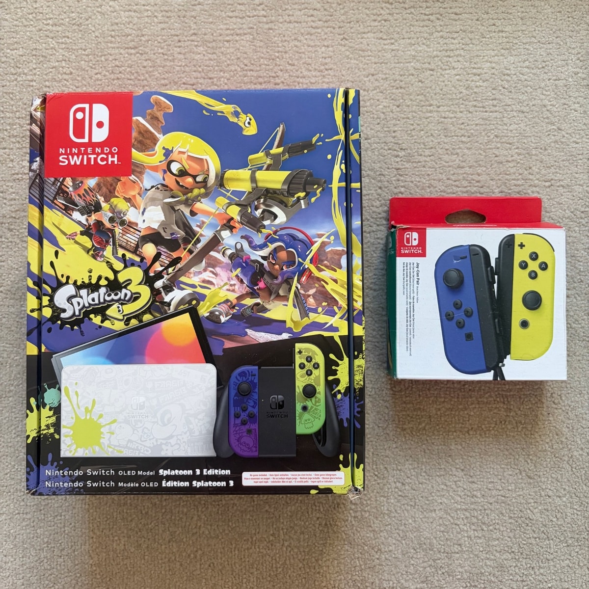 Nintendo Switch OLED Console - Includes 2 Joy Cons Dock PS Grip Micro SD - Boxed