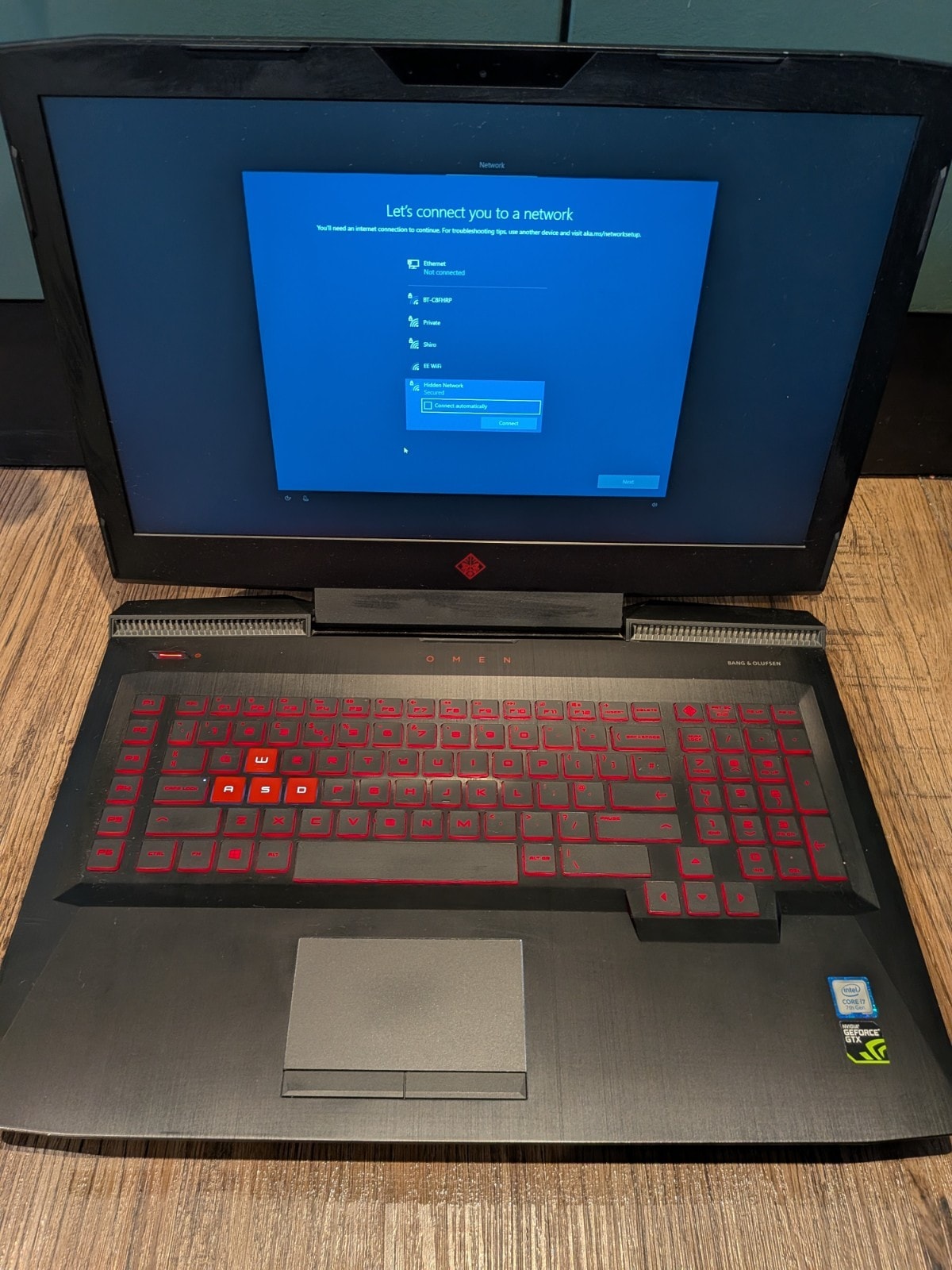 HP Omen 17.3" Gaming Laptop, 17-an011na, Intel i7-7700HQ, GTX 1050, 1tb SSD