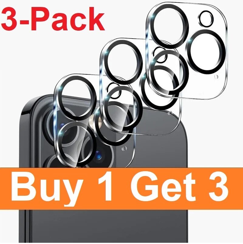 Tempered Glass Camera Lens Protector for iPhone 17 16 15 14 13 12 Pro Max Plus