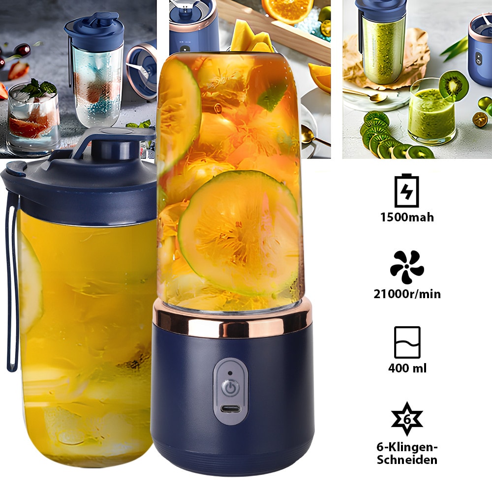 Portable Blender Fruit Juicer Mini Smoothie Maker 400ml Electric Juice Machine