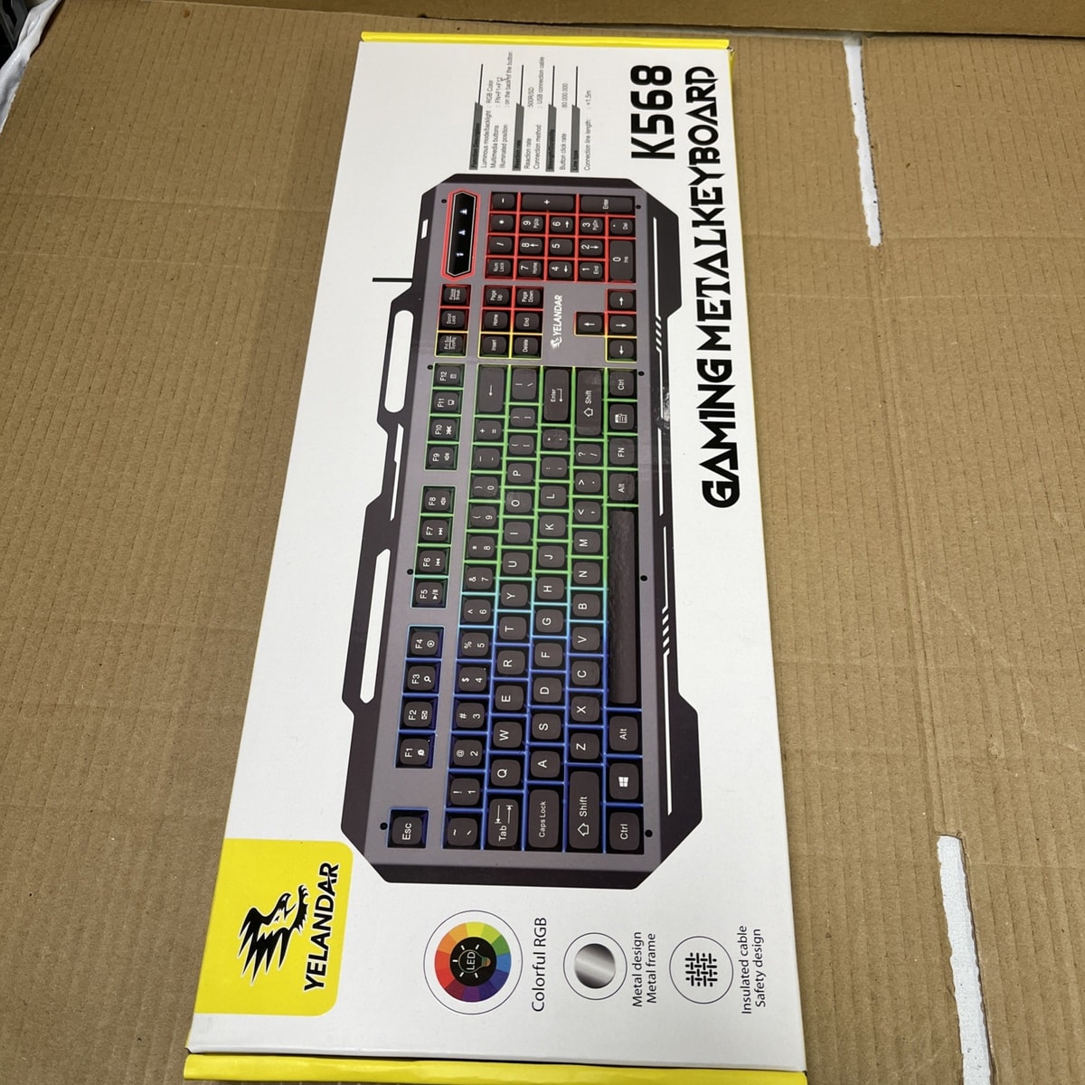 USB Wired Mechanical Gaming Keyboard with RGB Illumination for PC Gamer