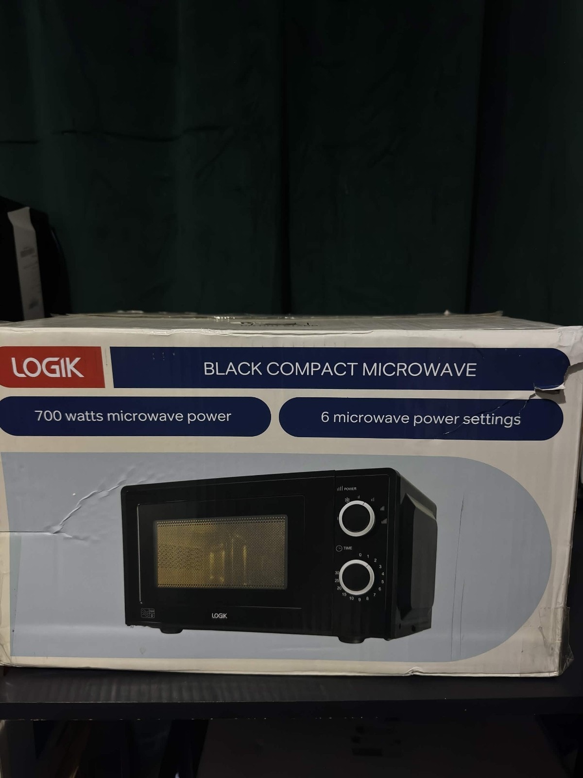 Logik LMB24 Compact Solo Microwave Oven 700W 15L Black