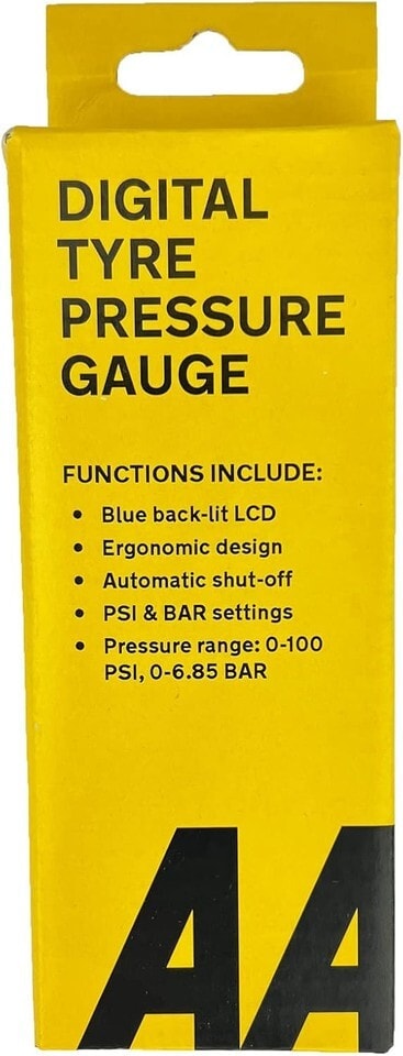 AA Digital Tyre Pressure Gauge Easy To Use on Cars Motorbikes and Vans - AA1634