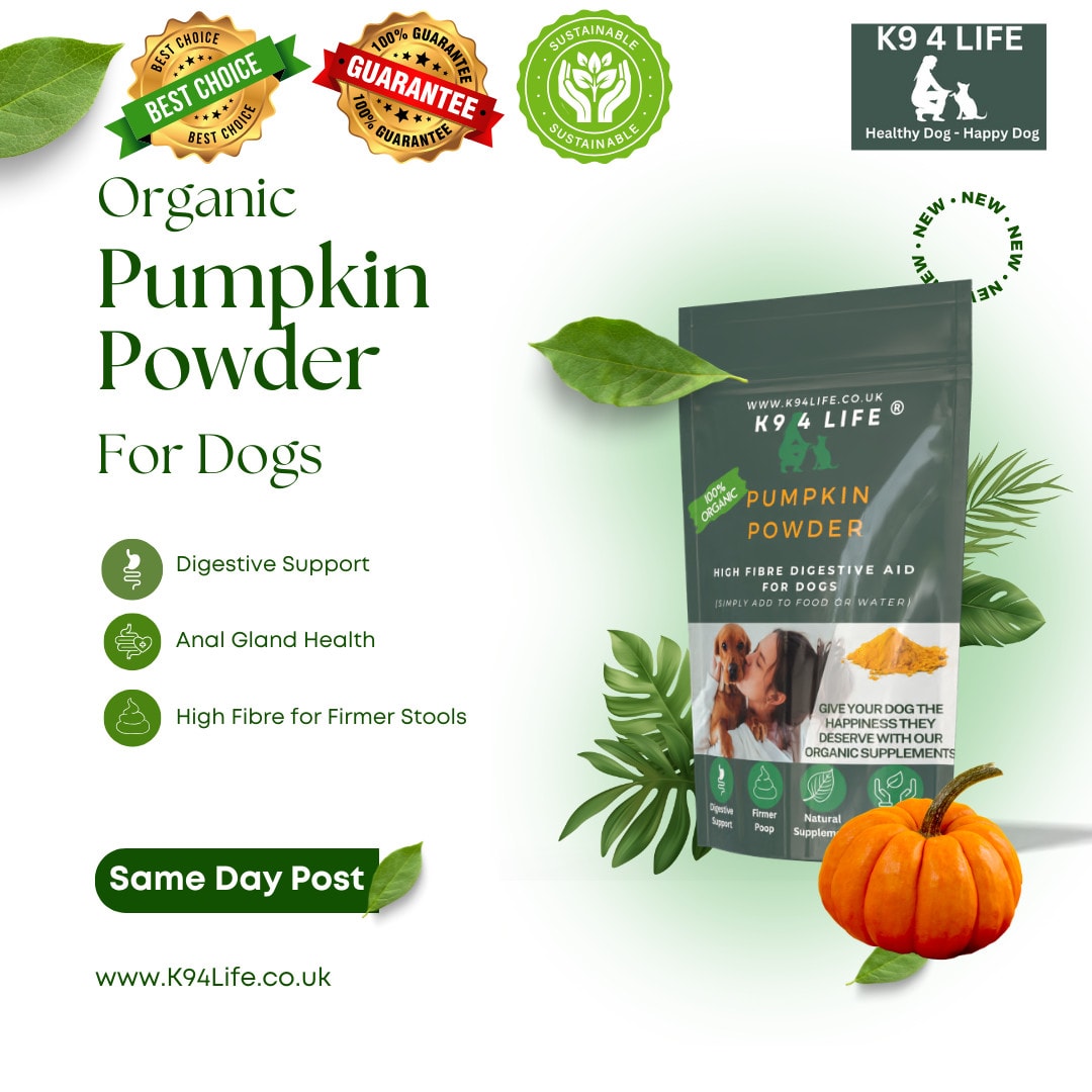 Pumpkin Powder High Fibre Prebiotic Digestive Supplement Dog Anal Gland Support