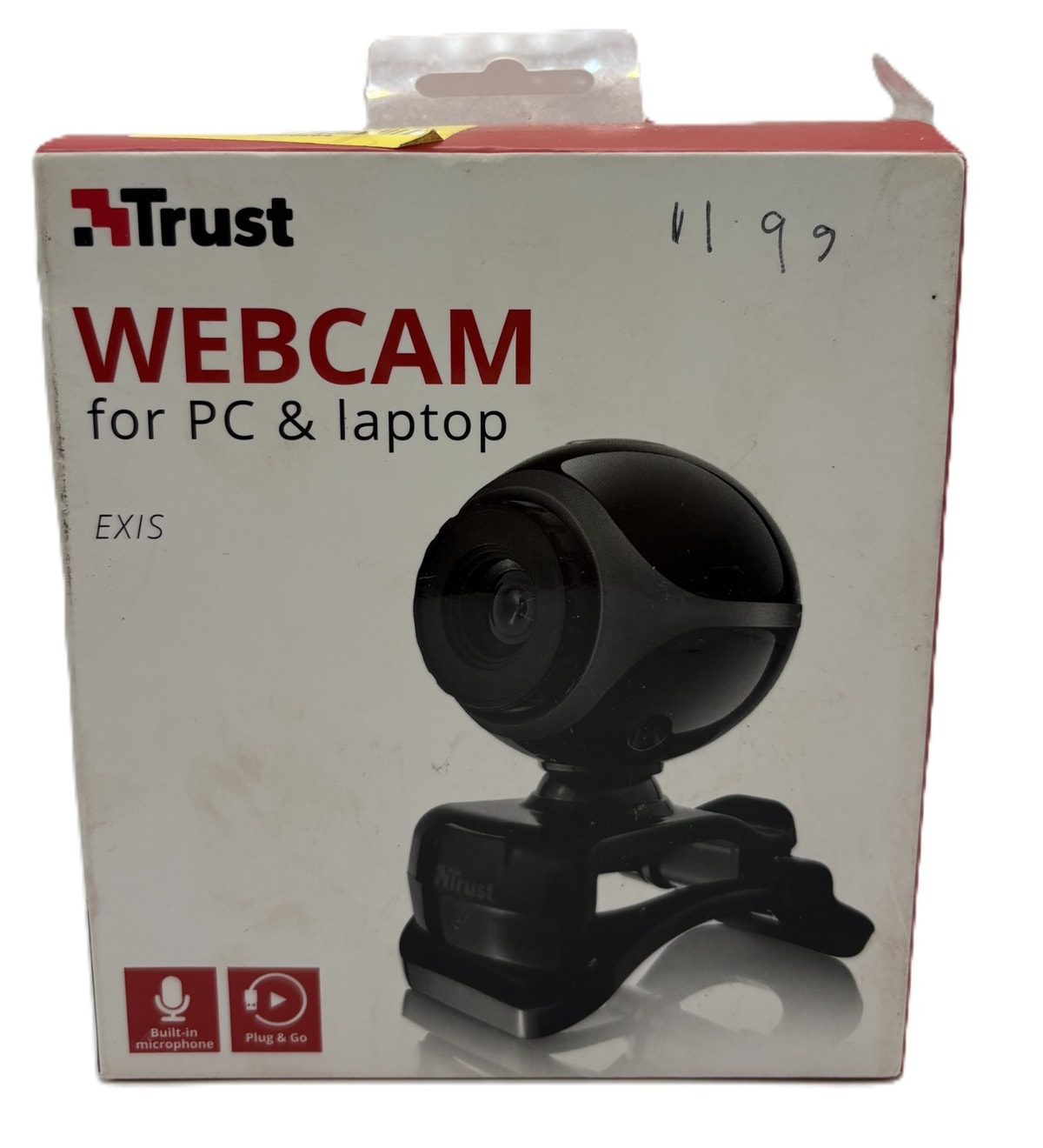 Trust Exis (17003) Webcam For PC & Laptop With Built in Microphone