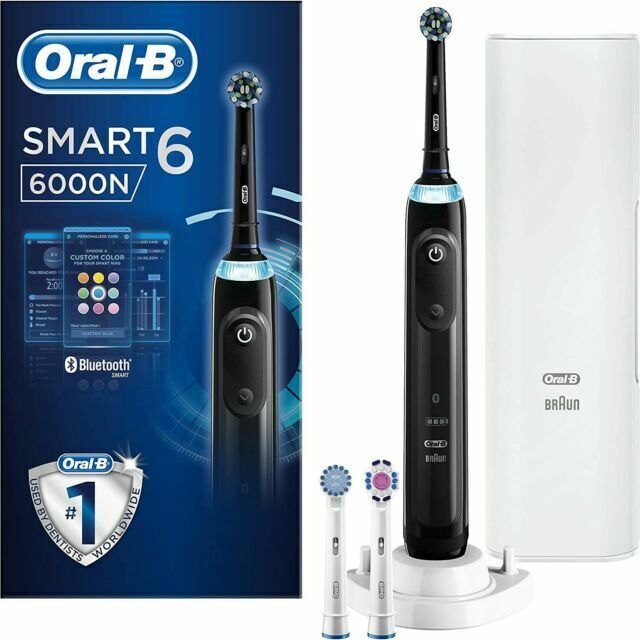 Oral-B Smart 6 6000N CrossAction Electric Toothbrush - Black