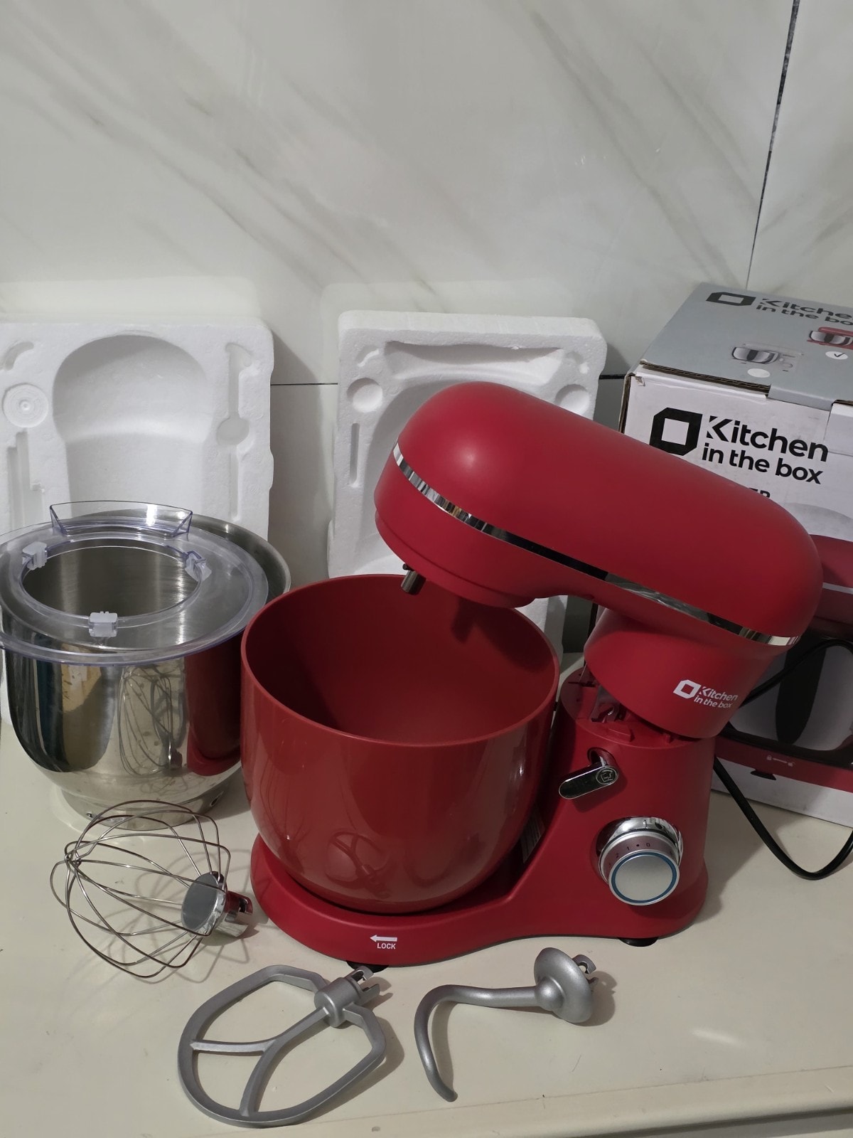 Kitchen in the box Small Stand Mixer, Mini Food Mixer for Baking Rose Pink