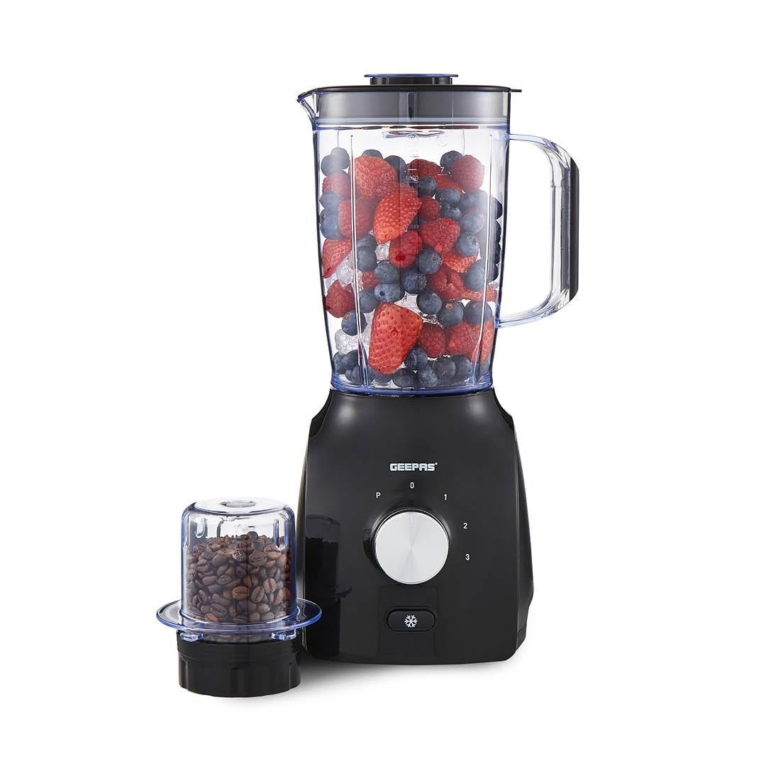 GEEPAS 1.5L Jug Blender Smoothie Milkshake Maker 0.3L Coffee Spice Grinder Mill