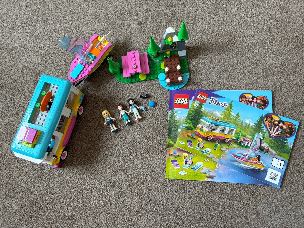 LEGO 41681 Friends Forest Campervan and Sailboat Building Kit