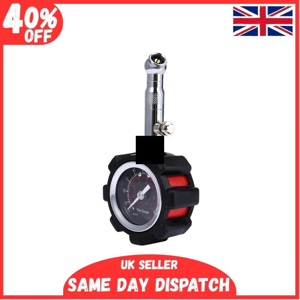 High Accuracy Tire Pressure Gauge 100 PSI Analog Meter Car Truck Motorcycle UK