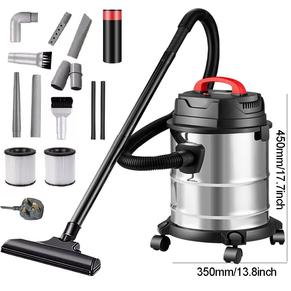 20L Vacuum Cleaner Wet and Dry 2000W Bagless Cylinder Powerful Compact Cleaning