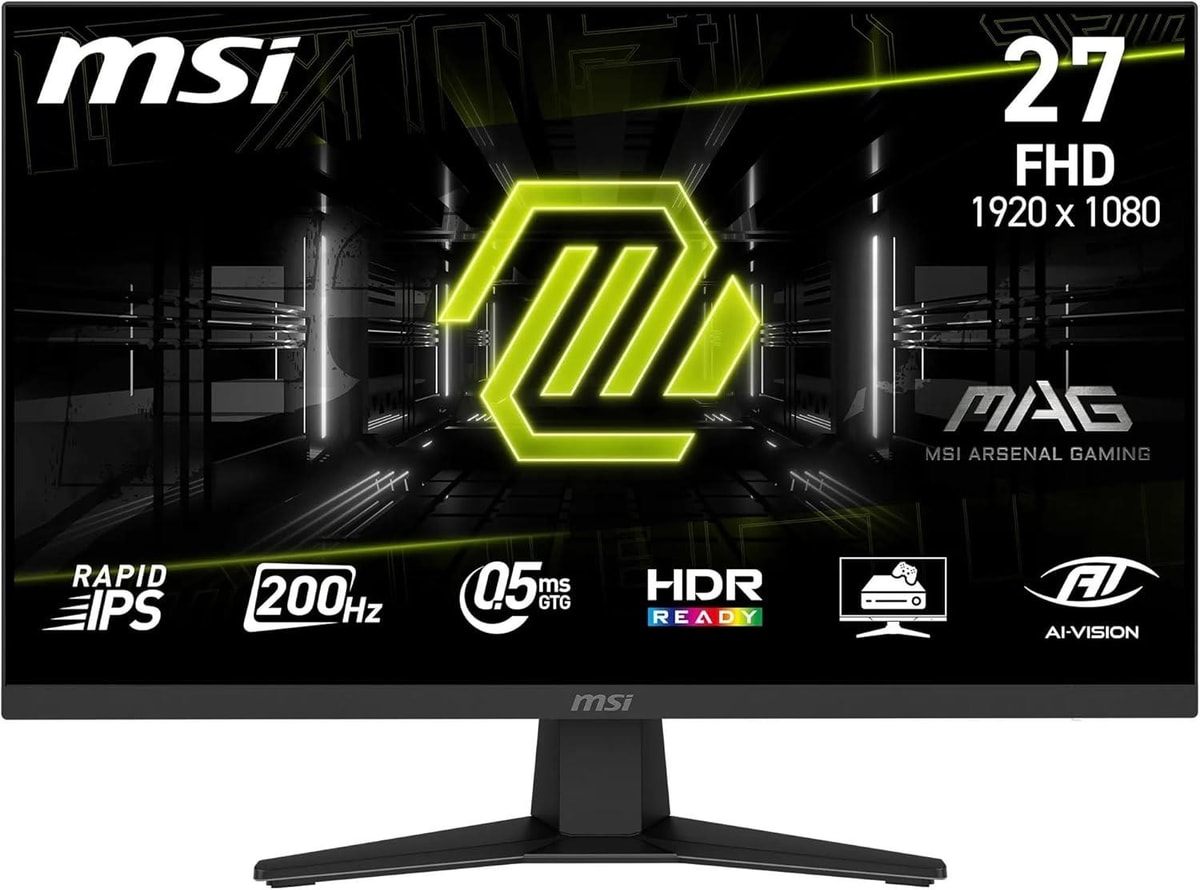 MSI MAG274F 27" FHD 1920x1080 Gaming Monitor-200Hz,0.5ms, HDR ready,Black-Refurb