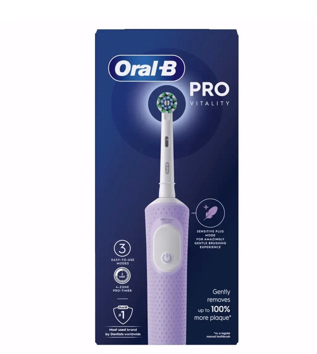 Oral-B Vitality Pro Electric Toothbrush + Brush Head, Purple