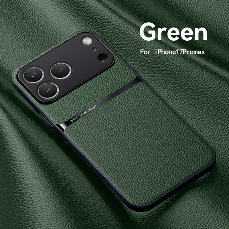 Shockproof Leather Magnetic Phone Case for iPhone 17 16 15 14 13 12 Pro Max