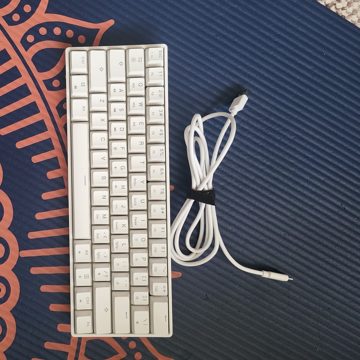 GK61 60% RGB Optical Gaming Keyboard White USB-C Wired Compact PC