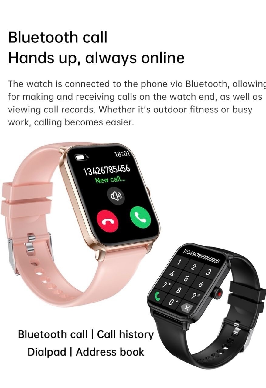 unisex SmartWatch Fitness Bluetooth Call