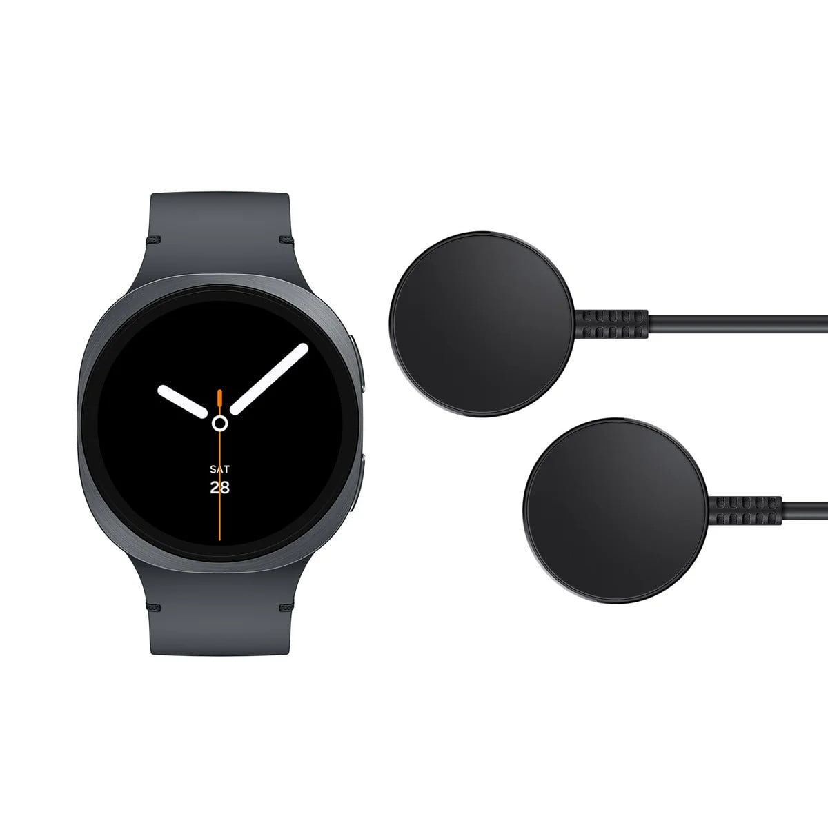 Samsung Galaxy Watch 8 44mm Graphite Smartwatch Two Chargers SM-L330NDACXAA 2025