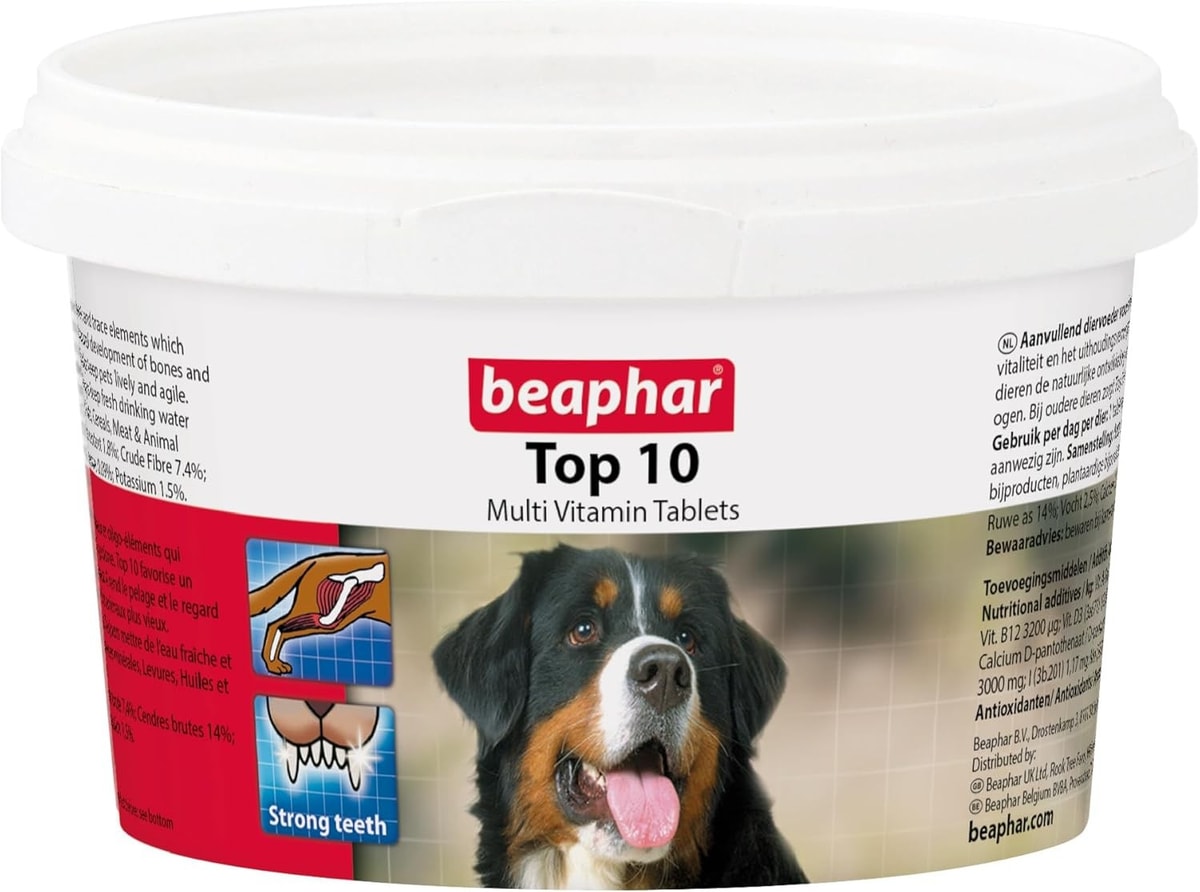 Beaphar - Top 10 Multi-Vitamin Tablets for Dogs - Daily 180 Tab, Clear