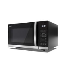 Sharp 30 Litre 900W Digital Flatbed Microwave Oven, Great Condition - Black