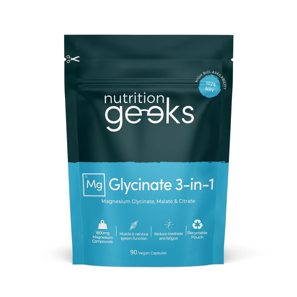 Magnesium Glycinate 3-in-1 Complex, 1800mg Magnesium Supplements High Absorption