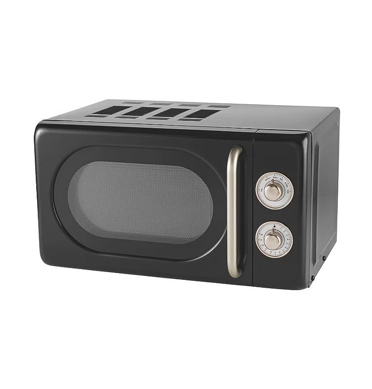 George Home GHMON001B4G Manual Microwave Oven Retro Style 17L 700W – Black