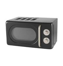 George Home GHMON001B4G Manual Microwave Oven Retro Style 17L 700W – Black