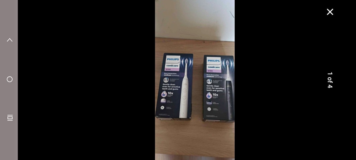 Philips Sonicare 6100 Electric Toothbrush Pressure Sensor Black/Beige