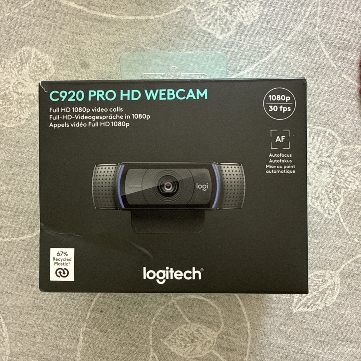 Logitech C920 HD Pro Webcam, Full HD 1080p/30fps, Brand New Sealed, USB-A
