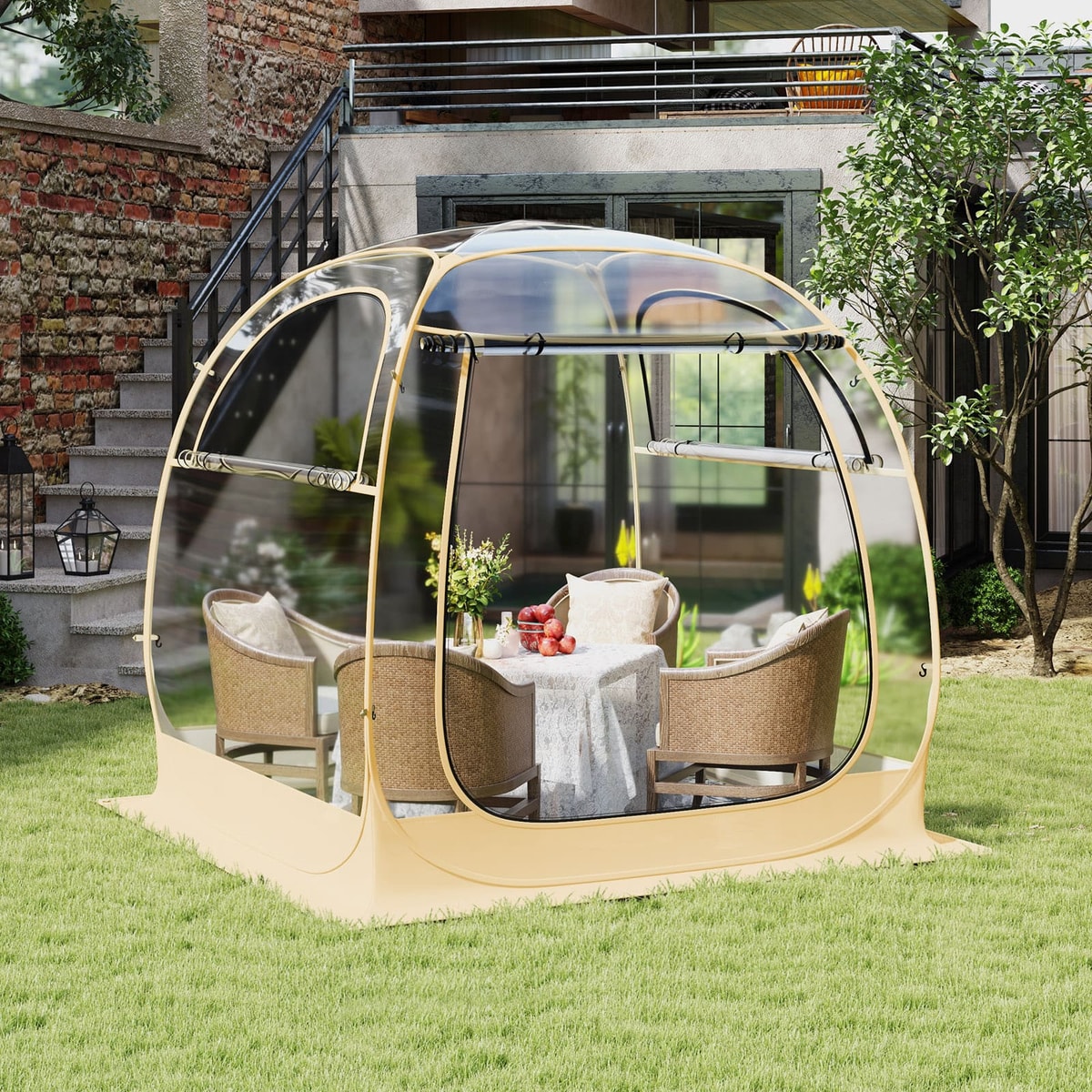 Instant Pop up Tent Weatherproof Shelter Sports Tent for 5-6 People