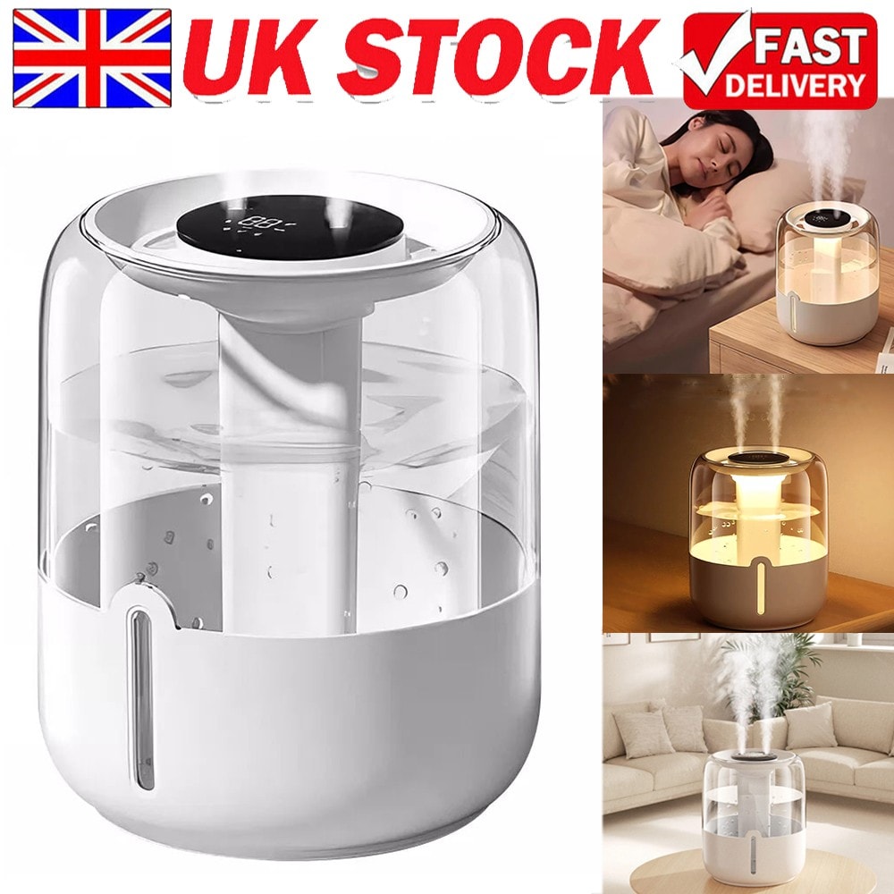Cool Mist Air Humidifier 4L Quiet for Bedroom Home-Office Baby Room Air Purifier