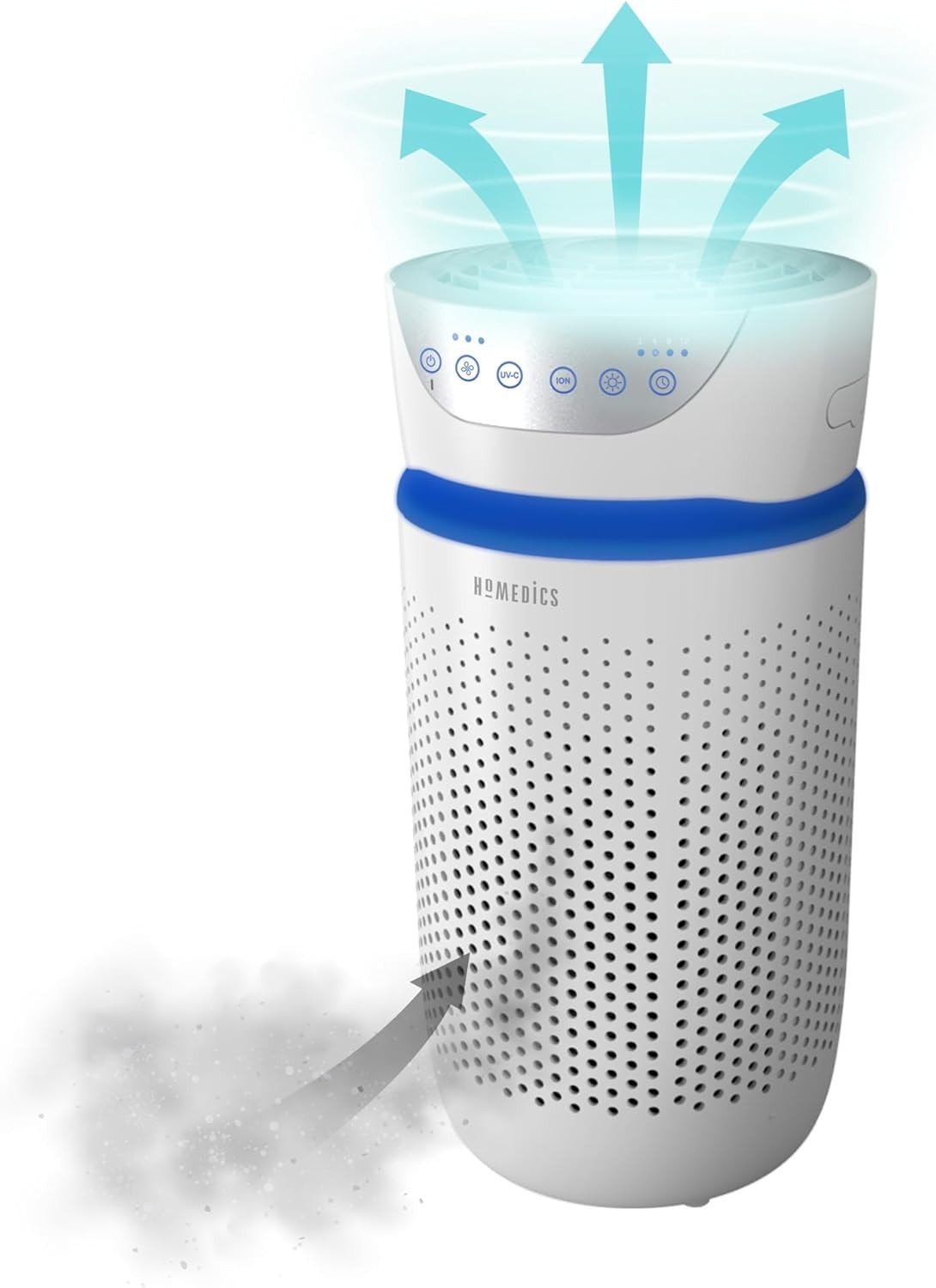 Homedics 5-In-1 Totalclean Air Purifier, for Bedroom & Home, Quiet HEPA & Carbon