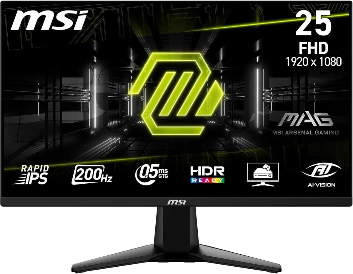 MSI MAG 255F E20 24 Inch FHD 200Hz Gaming Monitor-Tilt-Adjustable Stand- Refurb