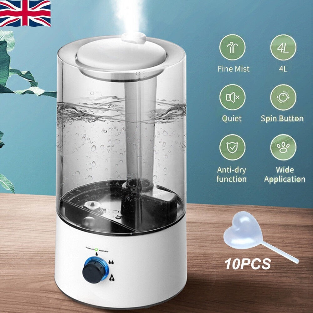 4L Bedroom Humidifiers Cool Mist Air Humidifier for Home and Plant Quiet Indoor
