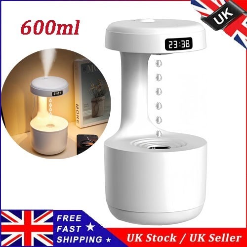 600Ml Anti-Gravity Digital Humidifier with LED Display for Large Room, Plants
