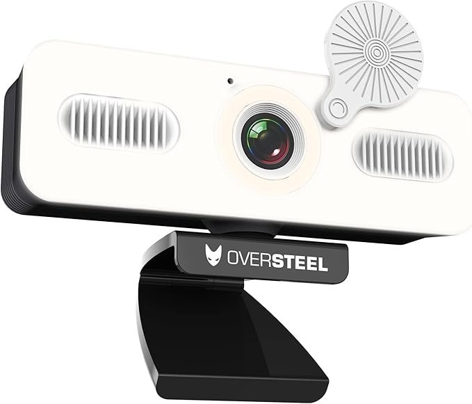 Oversteel - Bulat Webcam 1080P Full HD with Microphone and Ring light, 60fps NEW