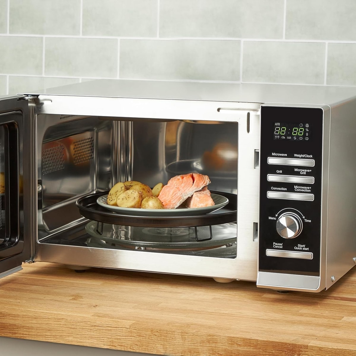 Haden 25L Combination Microwave Oven with Grill, 900W Stainless Steel Heavy Duty