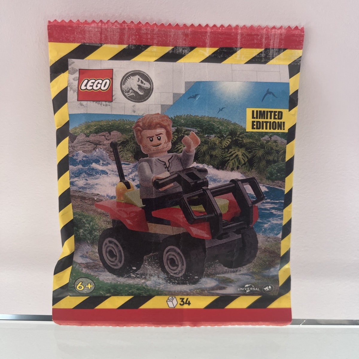 Lego Jurassic World Owen With Quad Minifigure Paper Bag 122503 New Sealed