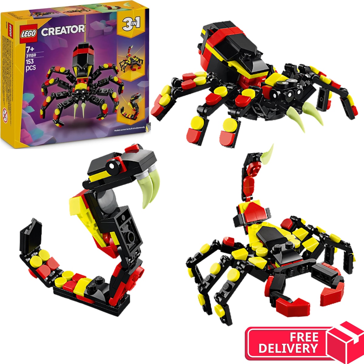 LEGO Creator 31159 Wild Animals 3in1 Spider Scorpion Snake Set UK