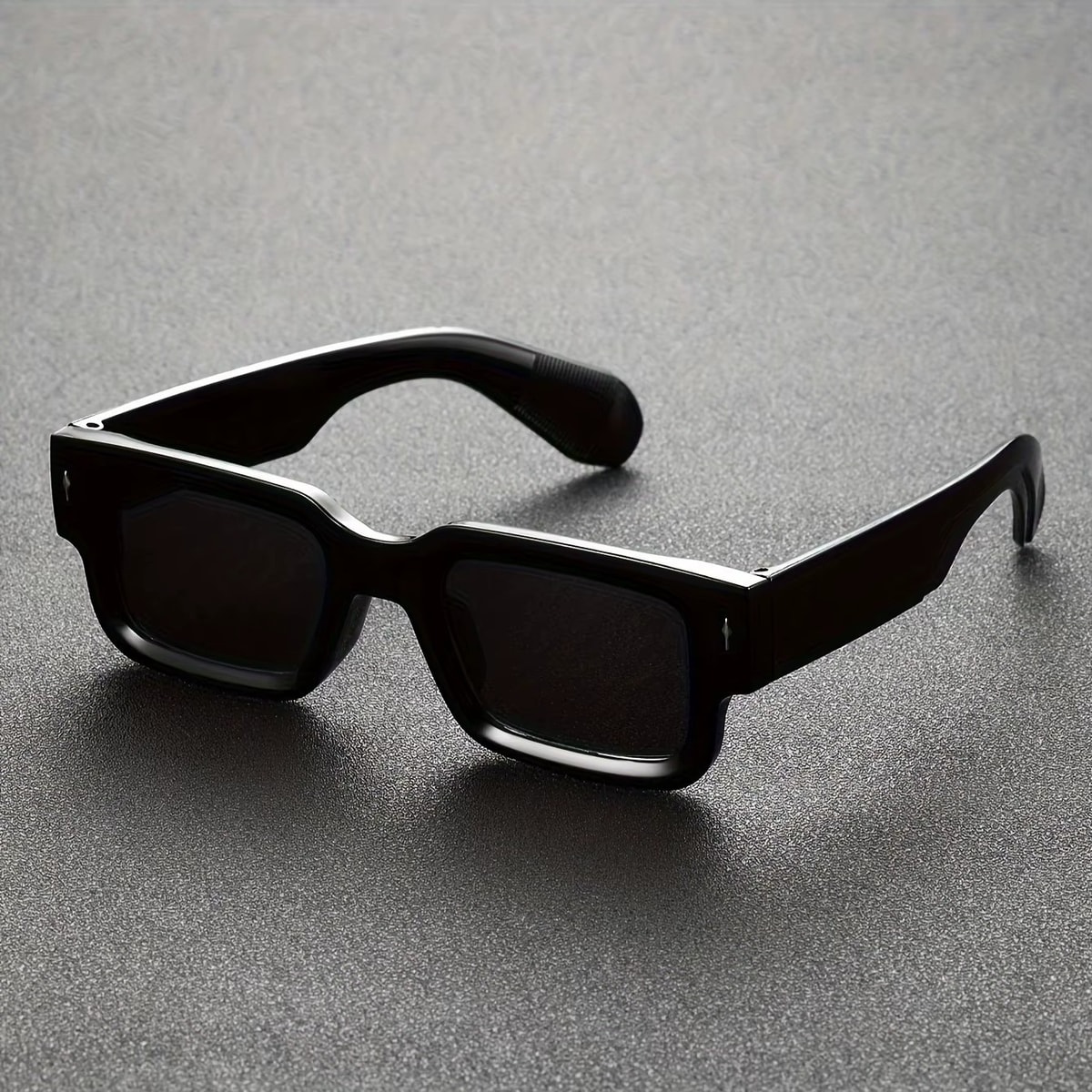 Black Rectangular Unisex Fashion Sunglasses Driving Fishing Travel Eyewear
