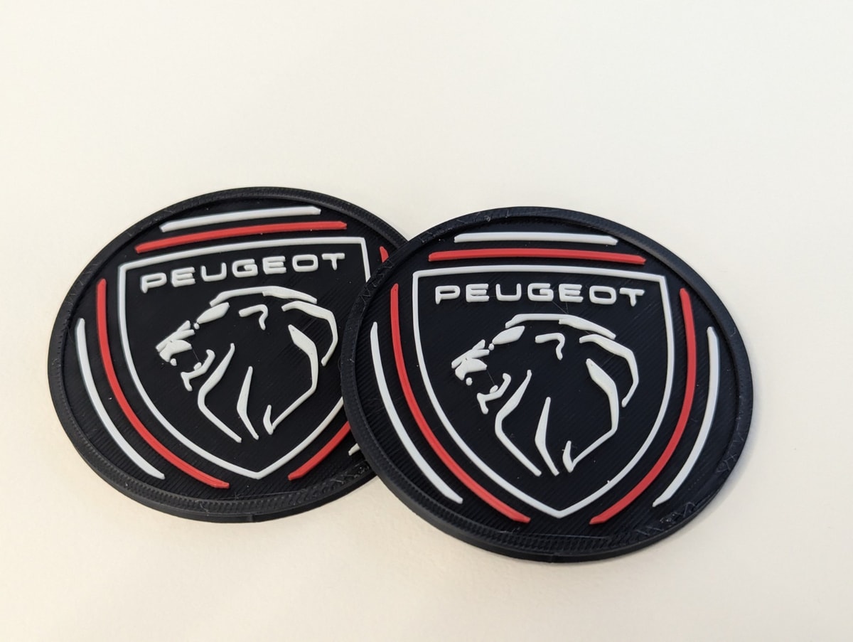 Car Accessories Cup Coaster Insert, for Peugeot , Designed & 3D Printed By Me
