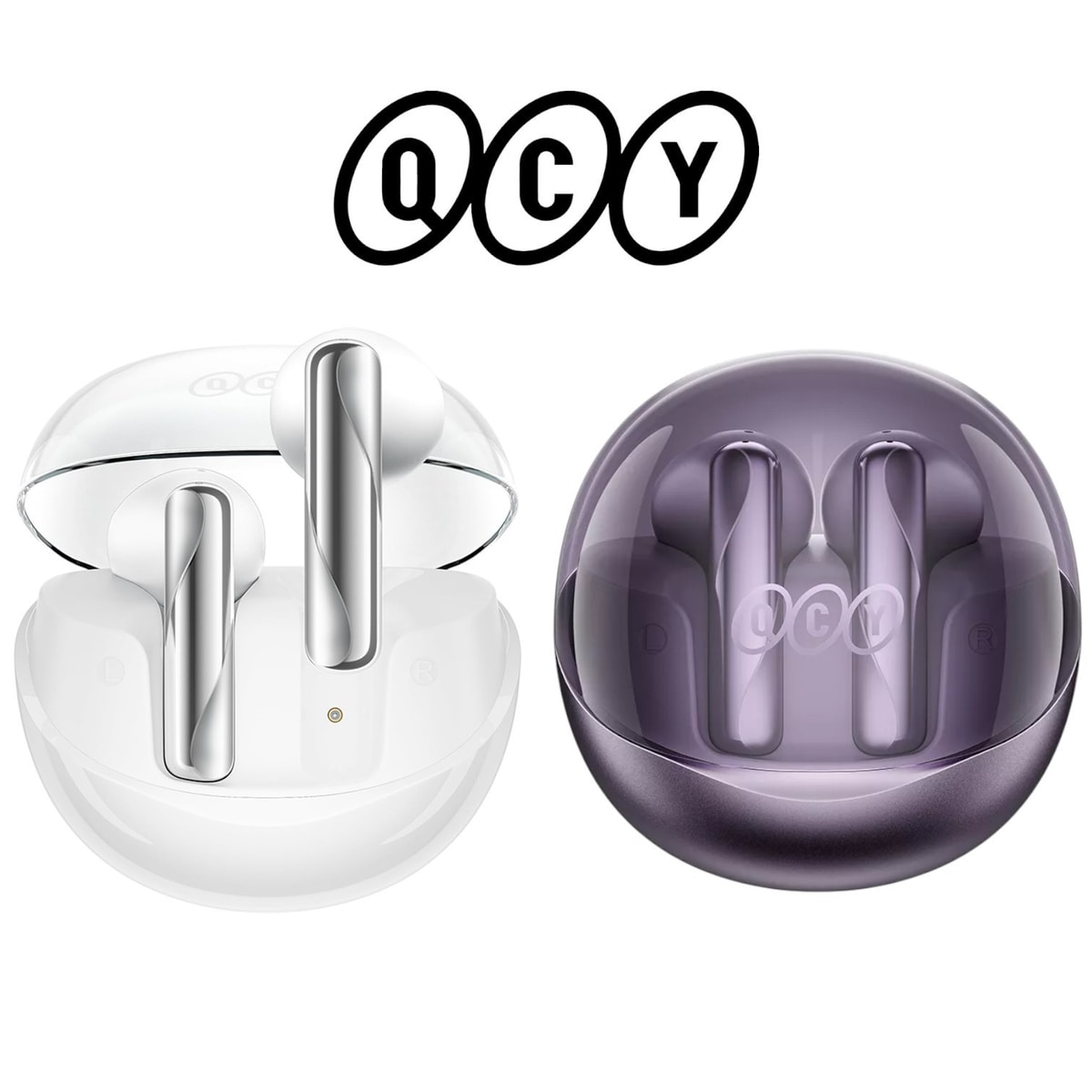 Wireless Bluetooth Headphones QCY TWS In-Ear Earphones Quad Mic Noise Cancelling