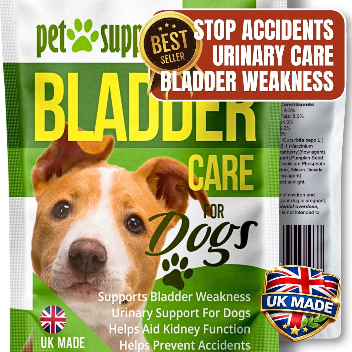 Dog Urinary & Bladder Support – 120 Tablets – Senior Dog Supplement